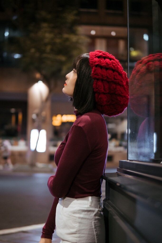 woman, model, street